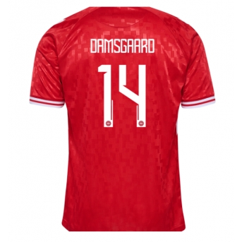 Danimarca Mikkel Damsgaard #14 Maglia Gara Casa Repliche Europei 2024